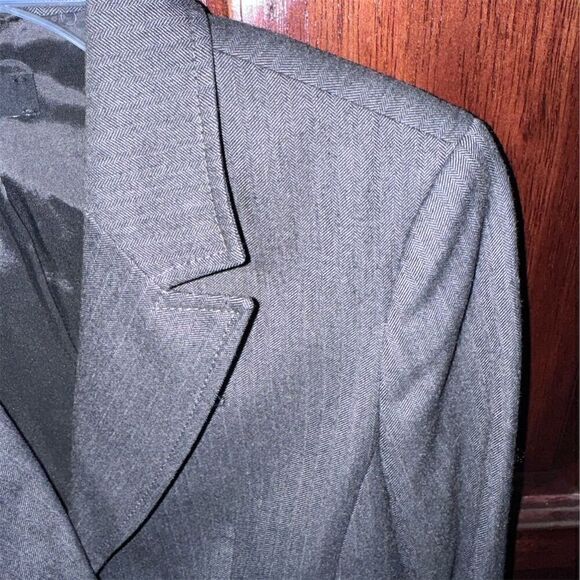 Vintage Stile Benetton Women's Gray Blazer Jacket Size 40 Business Casual Fitted - Picture 5 of 11